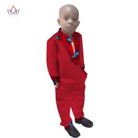 

Wholesale Boys Clothes African Dashiki Kids Clothing Longoing Sleeves Plus wax print cotton Color Long Pant for Children WYT108