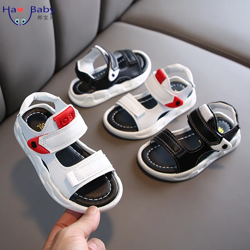 

Hao Baby Nice Children Sandals Summer New Korean Fashion Soft Bottom Boys Sandals And Slippers Girls Anti-Skid Beach Shoes, As picture