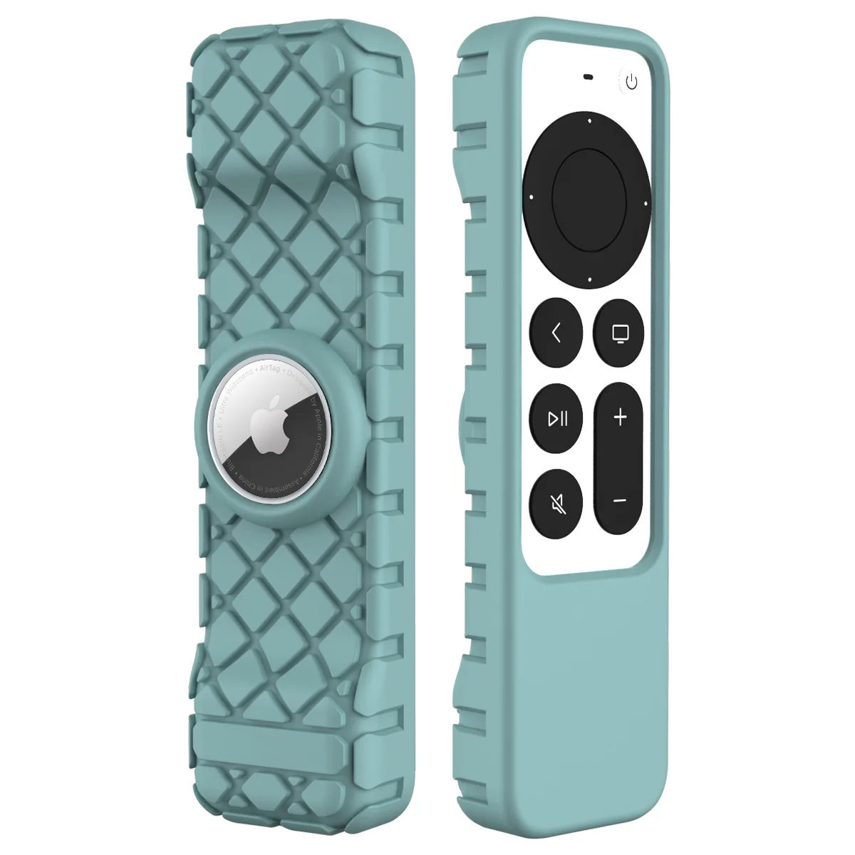 

2021 New Smart TV Remote Control Silicone Case For Apple TV 4K Siri Remote Gen2 2in1 Silicon Cover For Airtag, 6+ colors