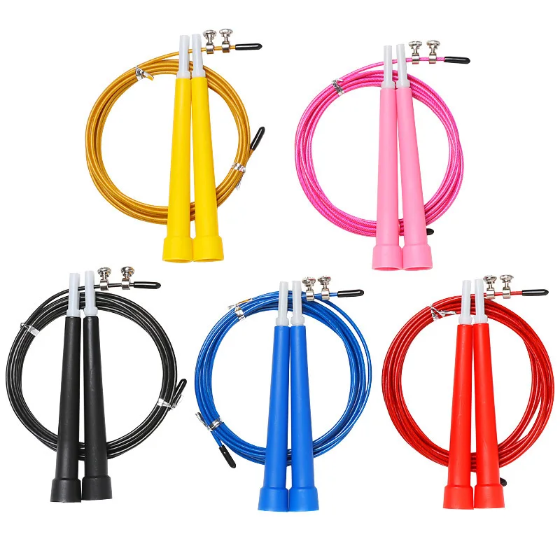 

nq sprots custom steel high quality speed skipping Adjustable pvc racing weighted jump rope with logo Length 2.8 meters, Customized color