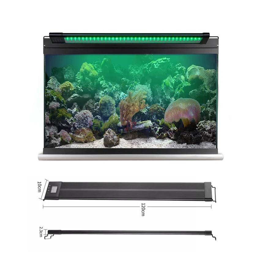 

Adjustable Fish Tank Light 120cm 60W Waterproof Dimmable Fish Tank Led Aquarium Light Coral Reef Growth Bracket Light