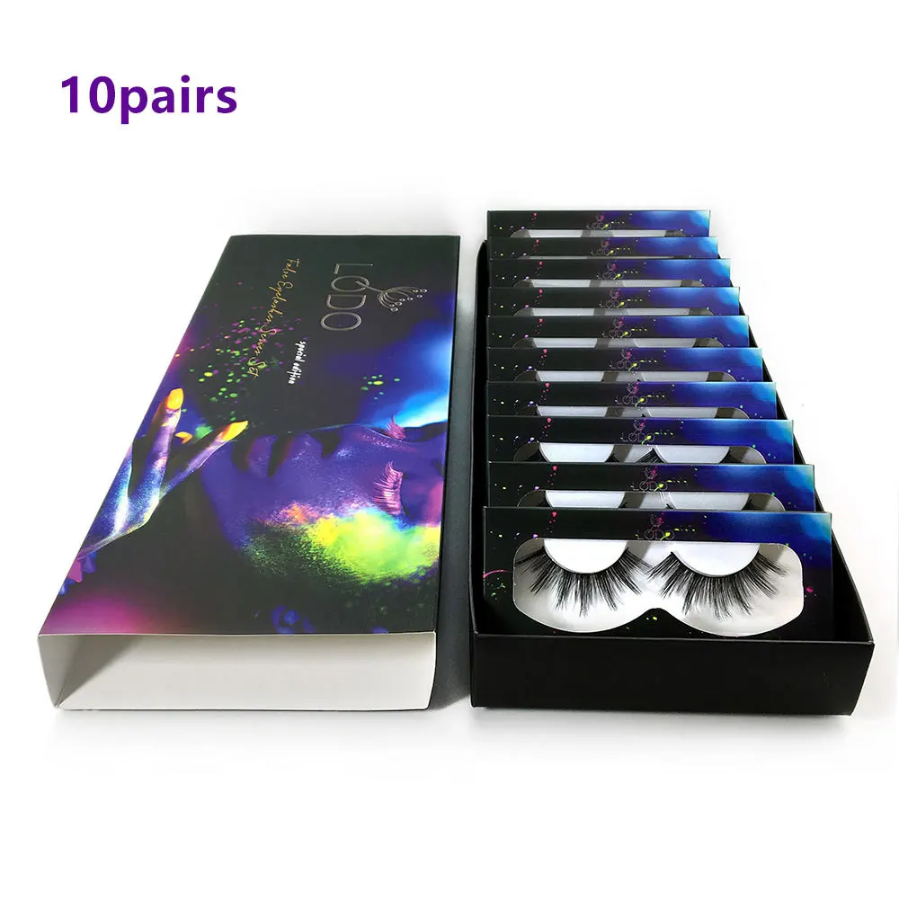 

QUEENA New alse eyelashes 3D eyelashes 10 pairs mixed simulation eyelashes TEN-00 style