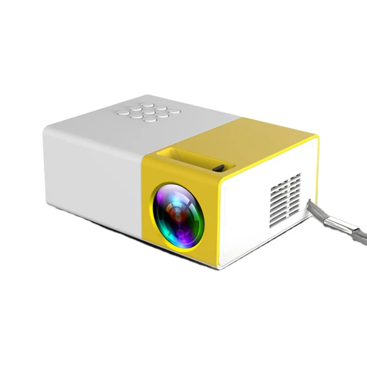 

OYELD P08 Smart Data Show Mini Pocket Projector Led LCD Portable Beamer for Smartphone Tablet Mobile Phone PC, Black /yellow