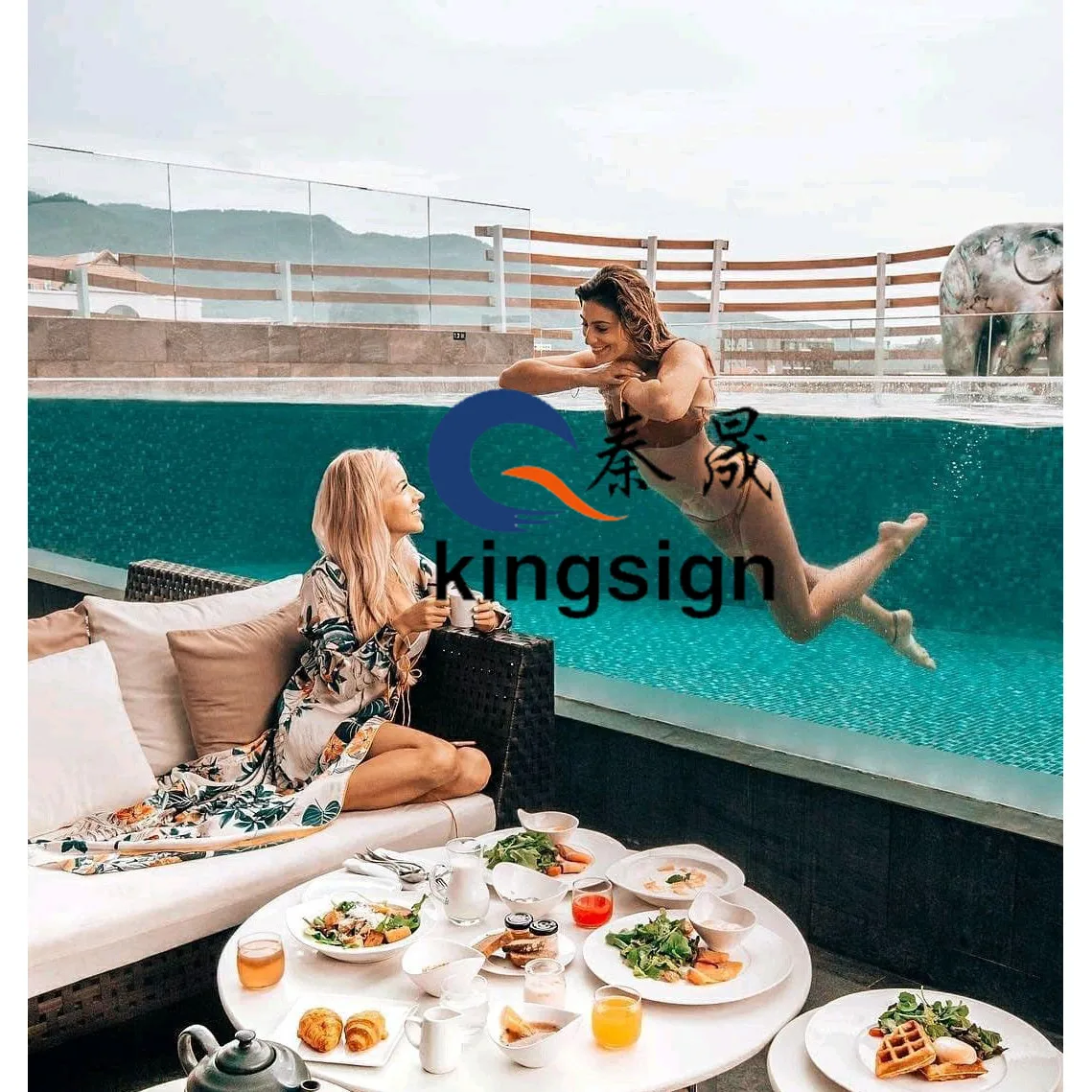 

factory supply unbreakable swimming pool SPA plexiglass plates, Clear, transparent