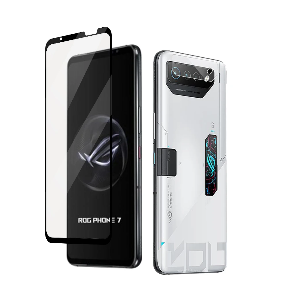 

For Asus ROG Phone 7 6 6D Tempered Glass Screen Protector & Camera Lens ProtectorHD Full Screen Anti-Shatter Film