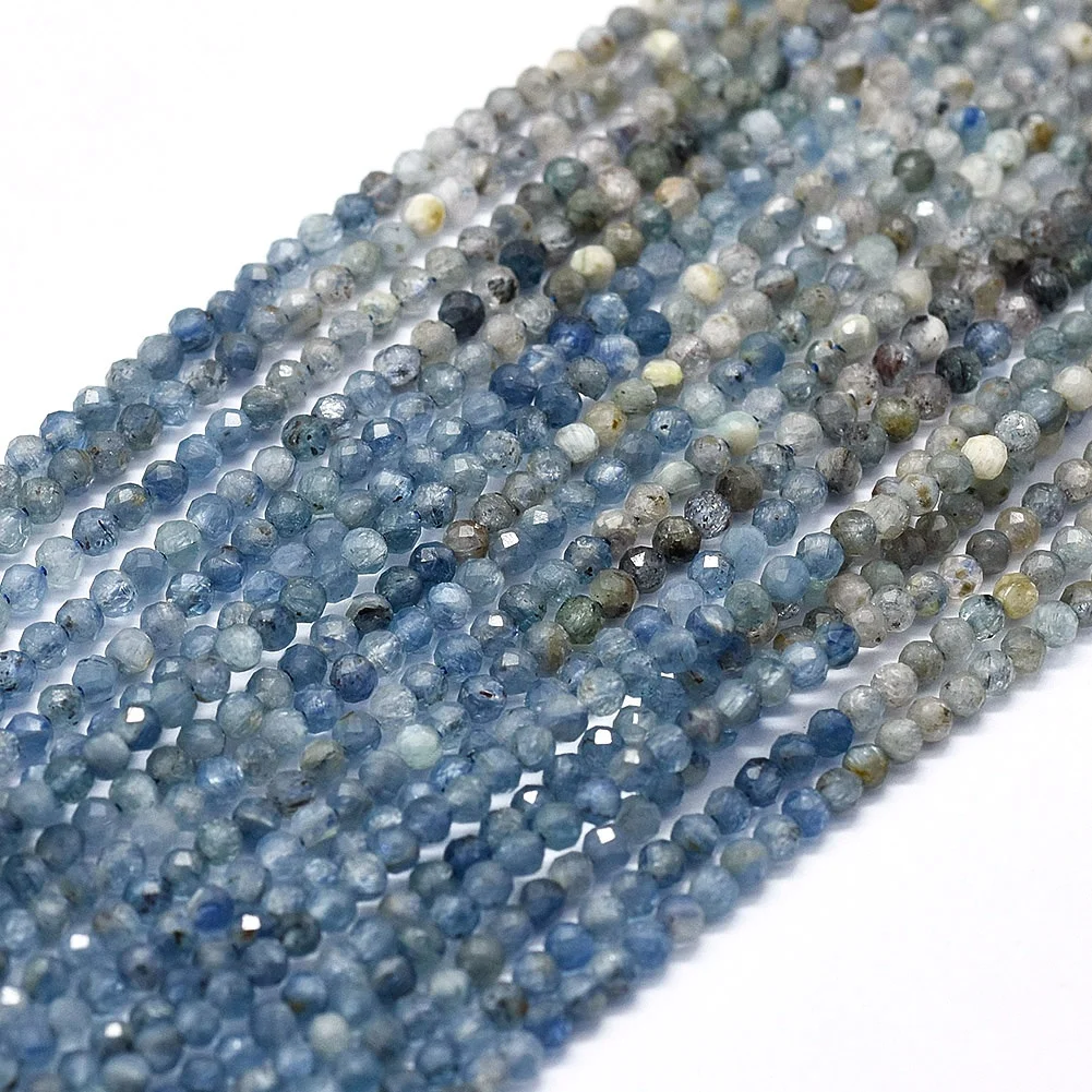 

Pandahall 2.5mm Gradient Style Round Faceted Natural Kyanite Beads