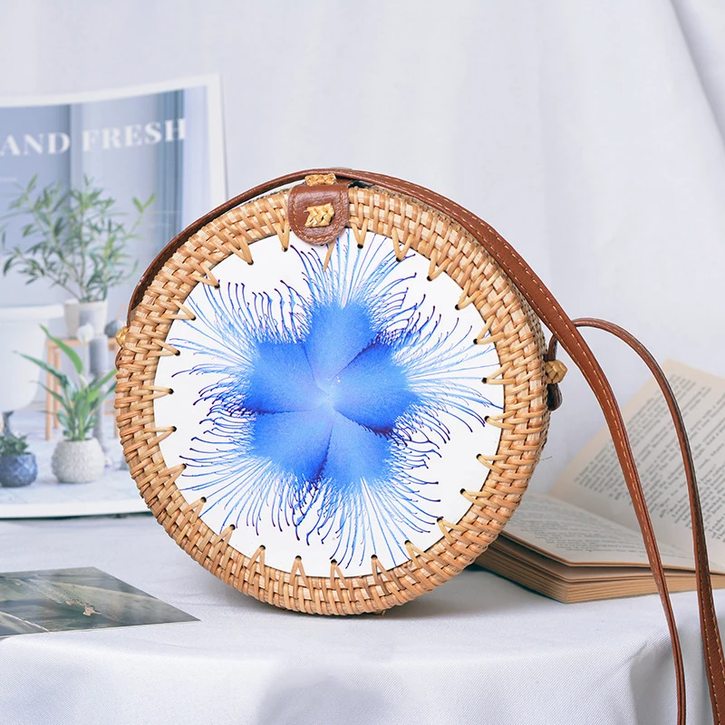 

2020 new designs woven ladies handbags bali rattan bags