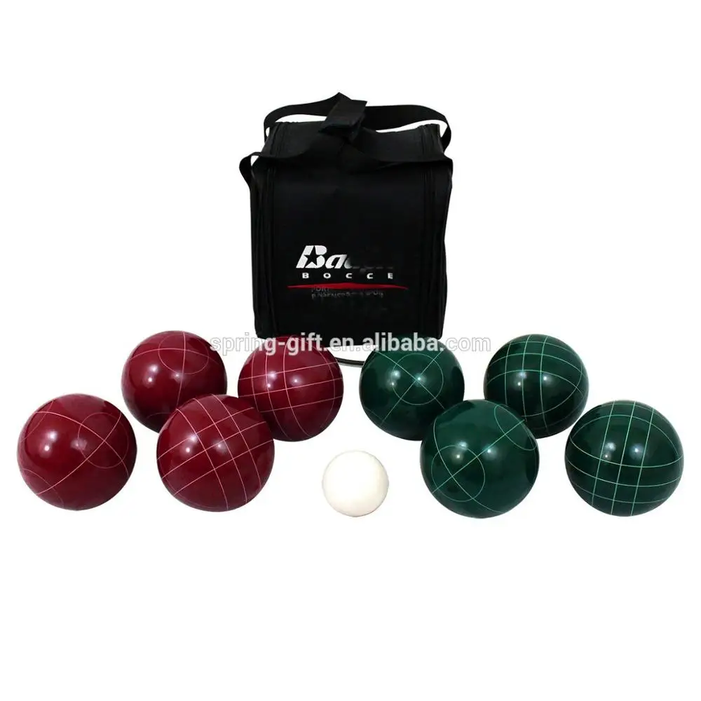 

Free Carrying Case Quality Outdoor Sport Lampadari Bocce Resin Material Bocce Ball 103mm professional