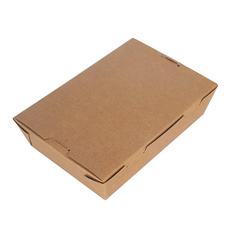 Kraft Paper Food Box Custom Disposable Paper Pe Customized Food Packing With Logo