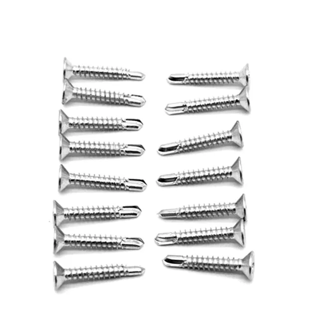 
1022A factory price white blue galvanized countersunk head self drilling screw 4.2*13 