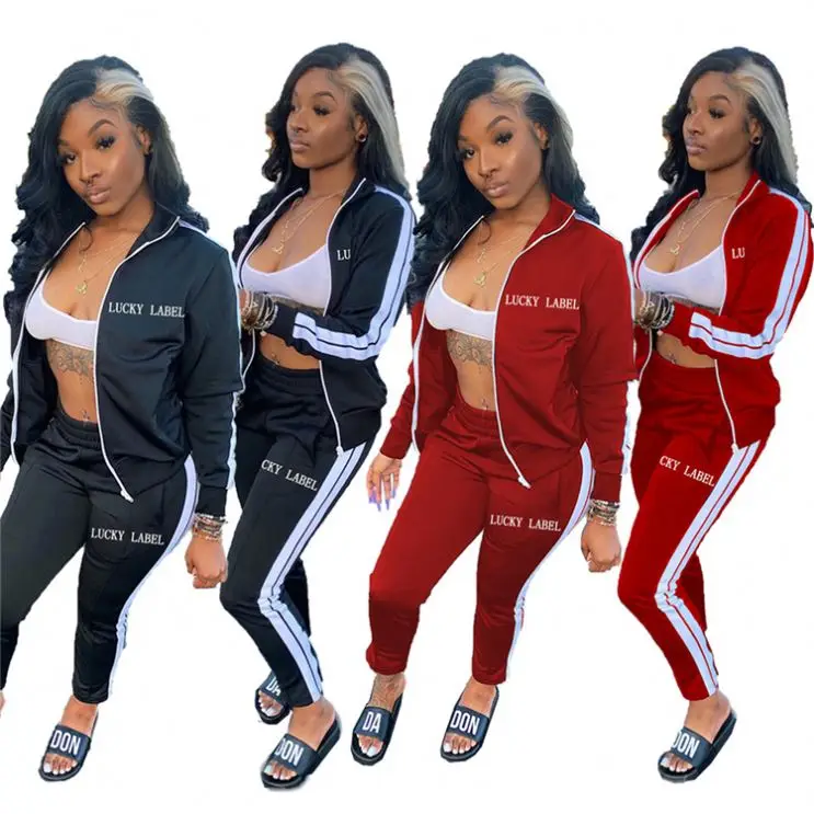 

FREE SAMPLE JHTH Womens fall fashion 2020 lucky label two piece pants set sweat suits women