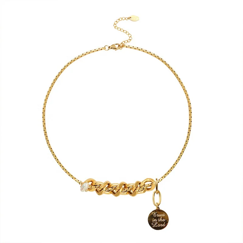 

2021 new fashionable jewelry Luxury Chain Links Chunky choker necklace