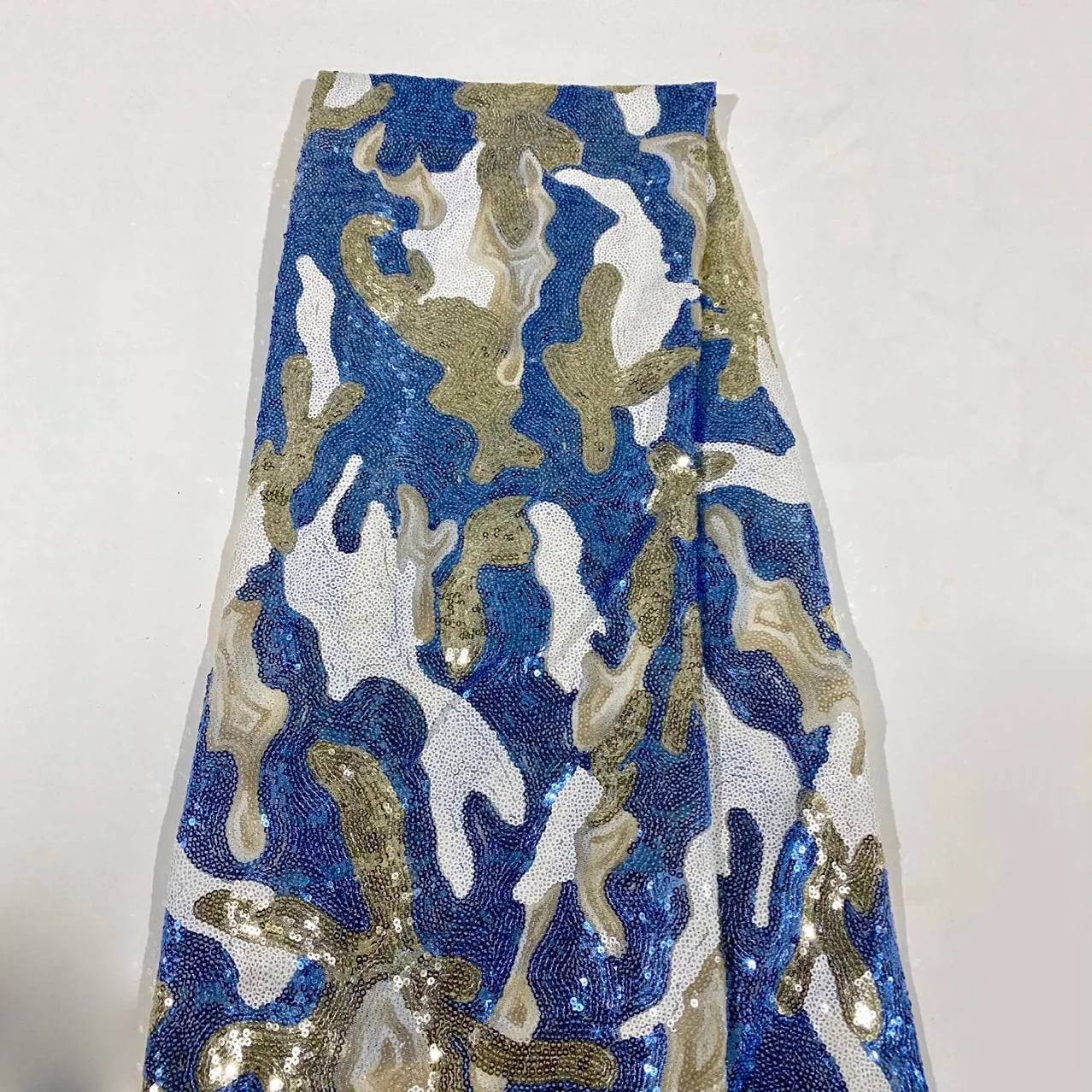 

Camouflage fashion full sequin fabric lace wholesale india for women, As pictured