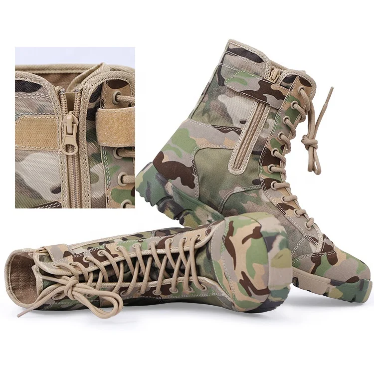 

Outdoor cheap military combat Ultra-thin and breathable Custom oxford camouflage shoe boys combat boots for summer