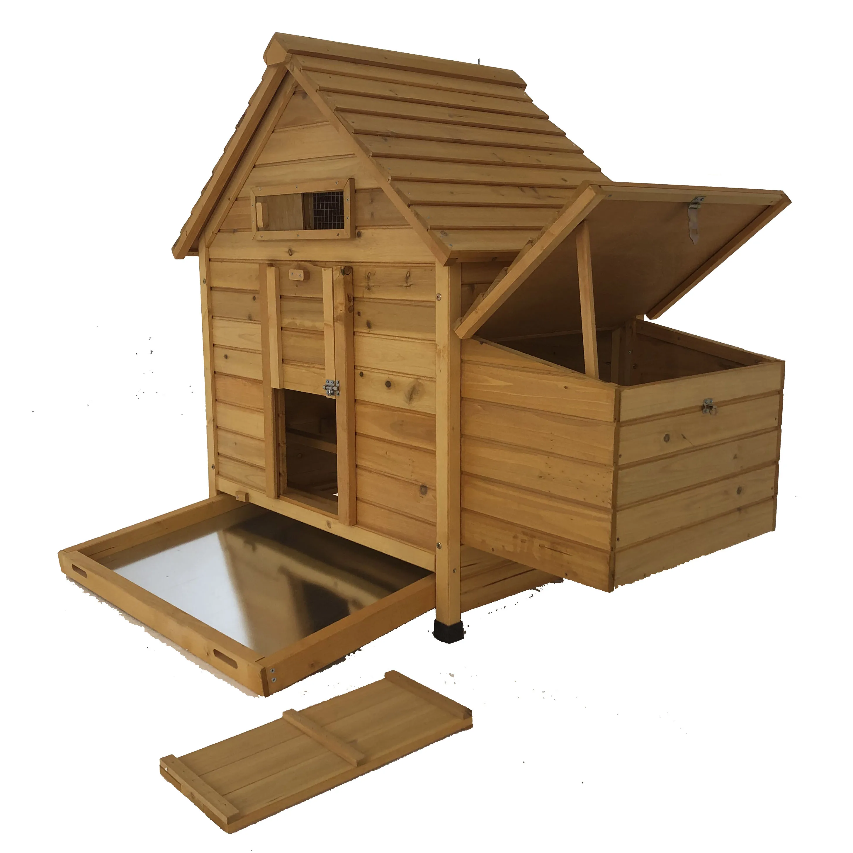 

factory custom easy clean garden outdoor pet cages Poultry Wooden Backyard egg laying Chicken Coop for sale, Customized color