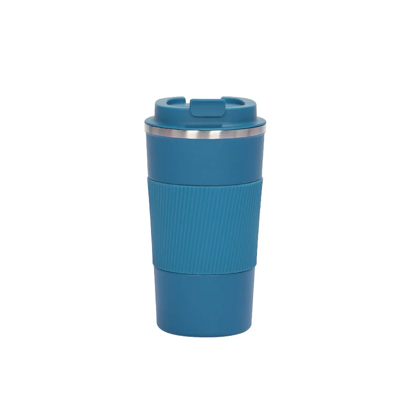 

Mikenda travel mug stainless steel coffee mugs custom logo silicone sleeve, Five color and can be customized