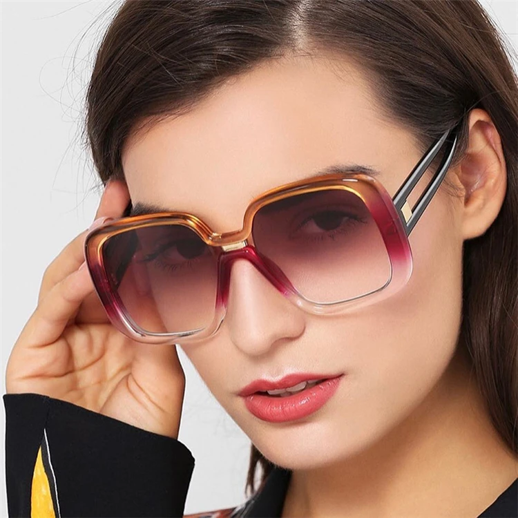 

Hot Sale Trending Shades Designer Retro Luxury Square Sun Glasses 2021 Oversized Sunglasses UV400, Custom colors