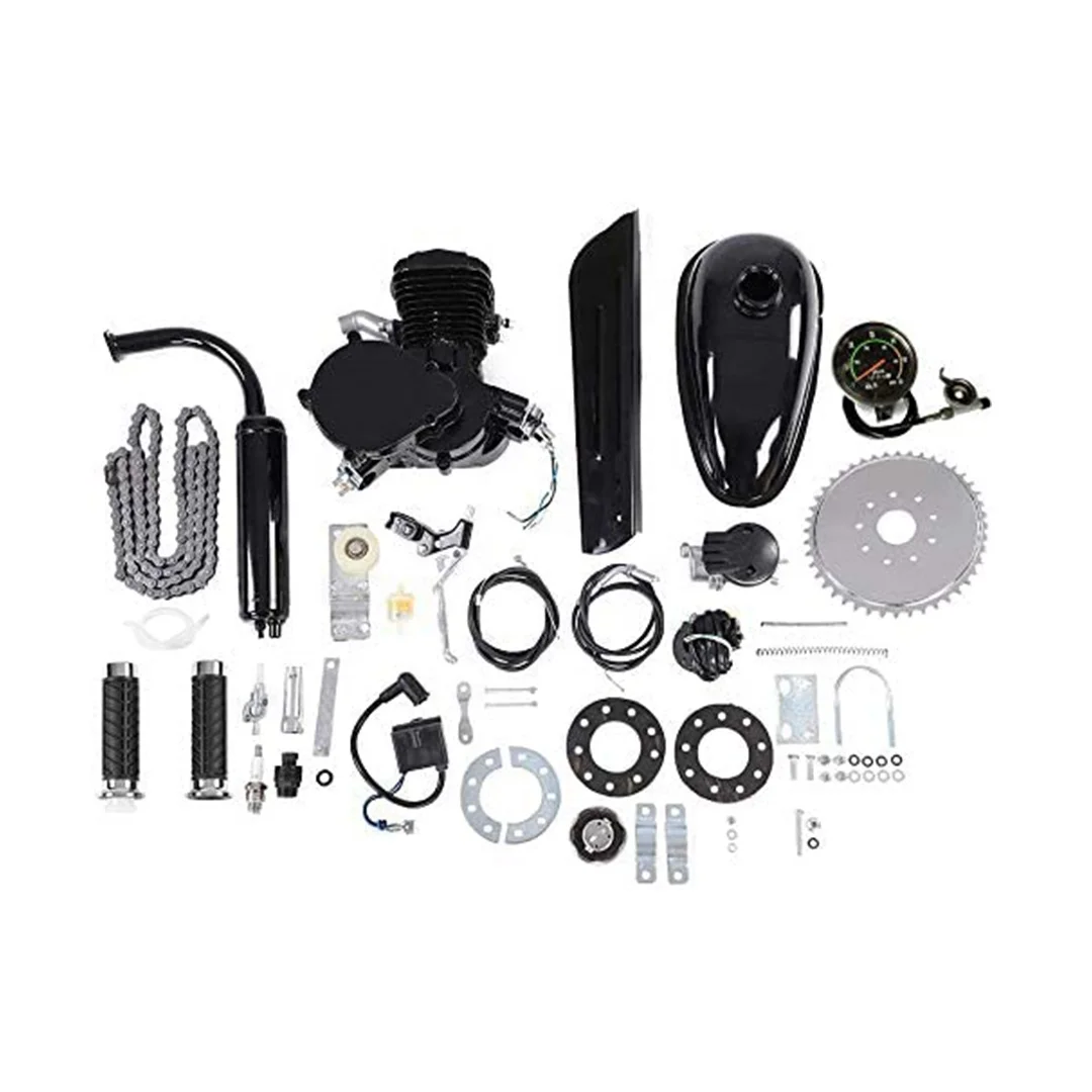 

80cc 2 Stroke Cycle Petrol Gas Engine Bicycle Bike Motor Kit Motorized Kit DIY Air Cooling (black)