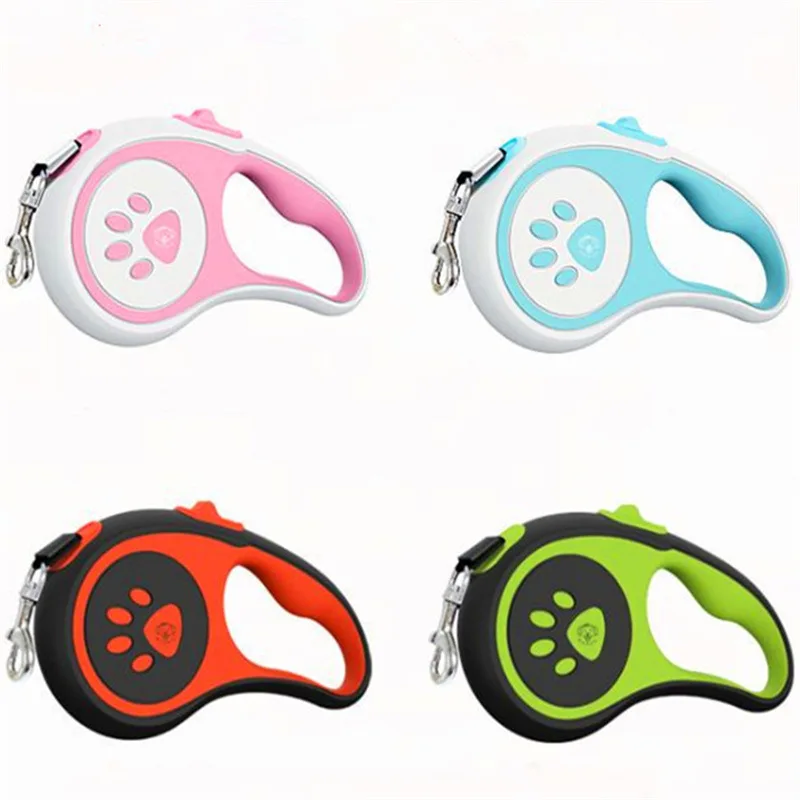 

Factory direct sales dog automatic retractable 5M tractor non-slip rubberized handle pet leash