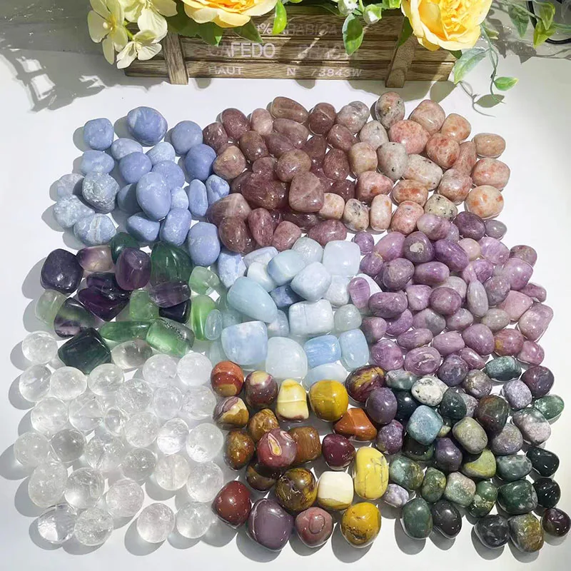 

Wholesale Price Rose Quartz Crystal Tumble Natural Kunzite Quartz Aquamarine Tumbled Crystals Stone Bulk