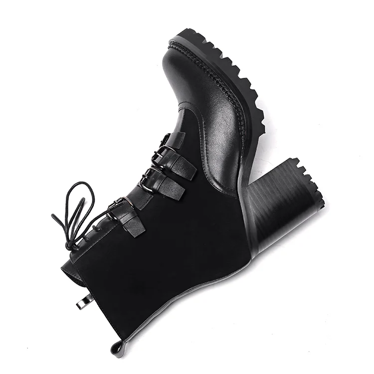 

Winter Woman Shoes Ankle Boots with Med-Heel 2019 New Fashion Design Boots with Good Quality, Black