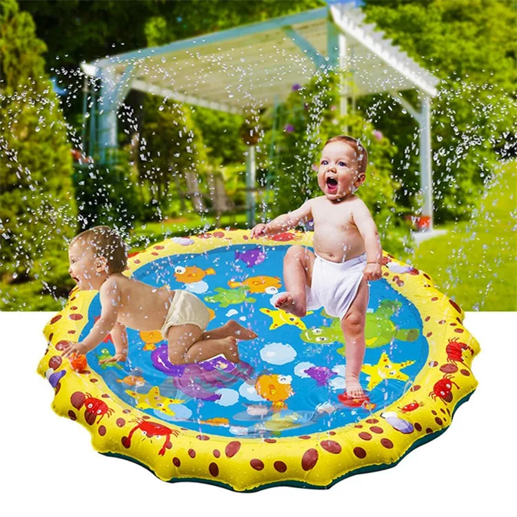 

Sprinkler Splash Pad Play Mat Center Toddler Pool Water Toy, Yellow