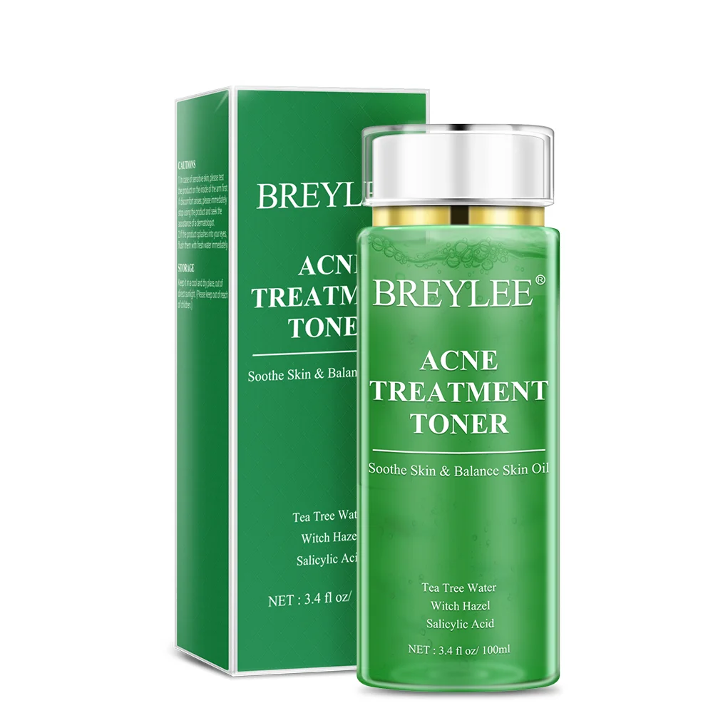 

BREYLEE tea tree oil acne treatment moisturizing for dry skin balance skin oil facial toner 100ml, As photo