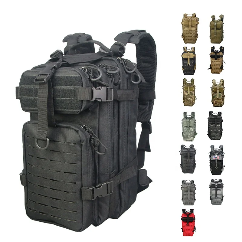 

Custom Logo Sports Camping Waterproof Backpack Travel bag laser cut molle Tactical Backpack