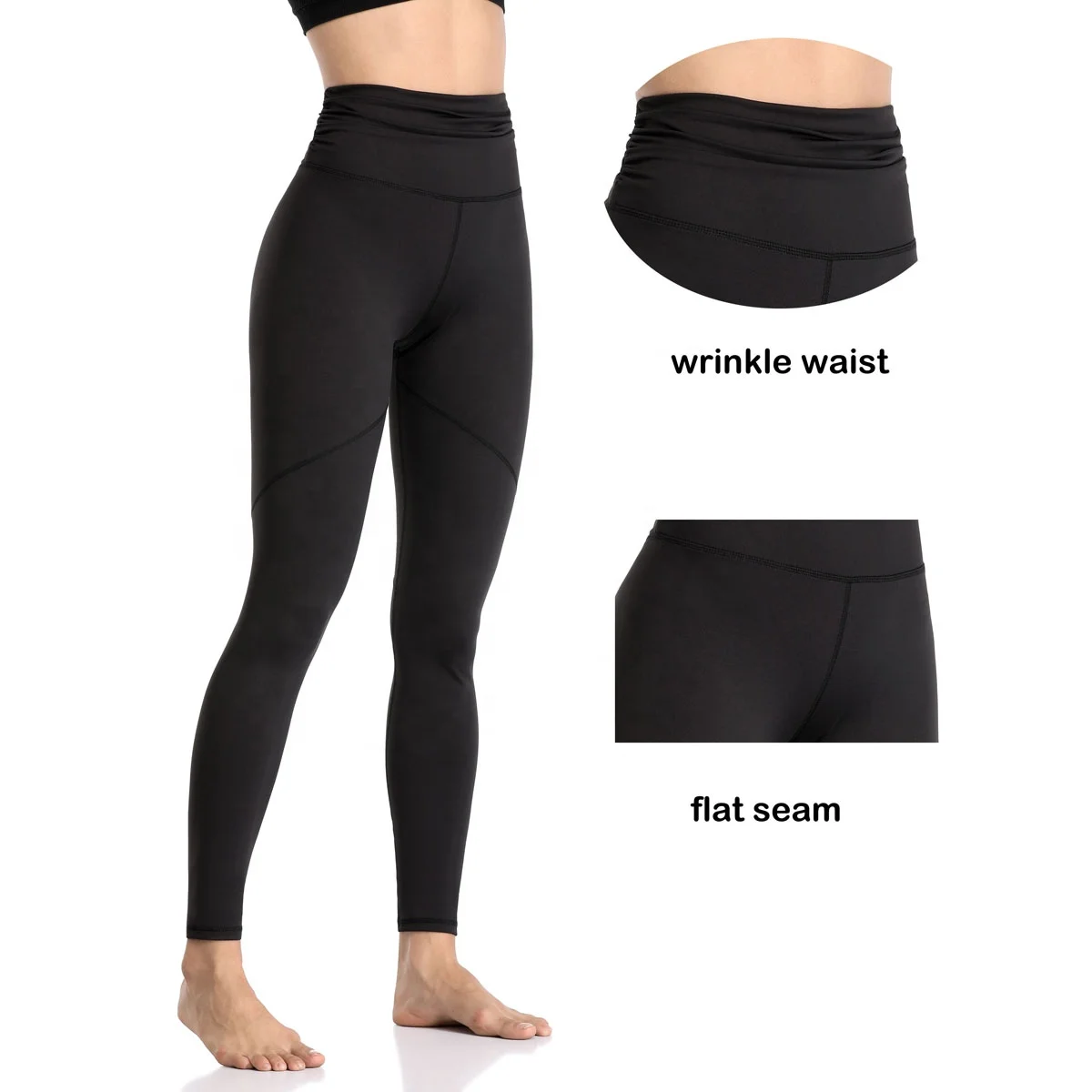 

Sublimation Recycled Girls Hemp Custom Print High Waist Yoga Pants