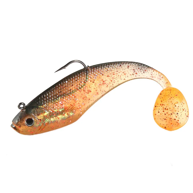 

Newbility 2021 wholesale 3D eyes heavy 160mm 64g soft silicone fishing lure lifelike baits, Orange