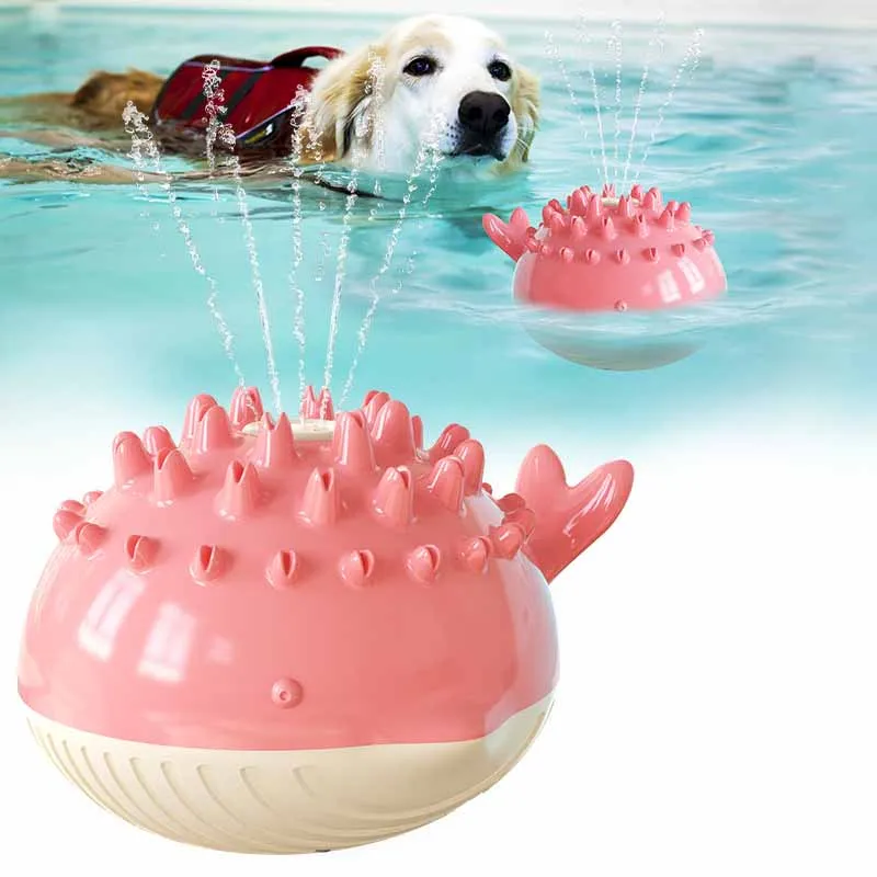 

Factory Explosion Summer Electric Water Floating Swimming Pet Bathing Water Spray Dog Toy Pet Supplies, As picture