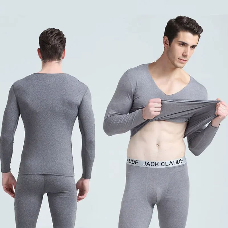 
Custom Long John Set Smooth Knit Thin Stretch Tagless Thermal Underwear for Men Winter 