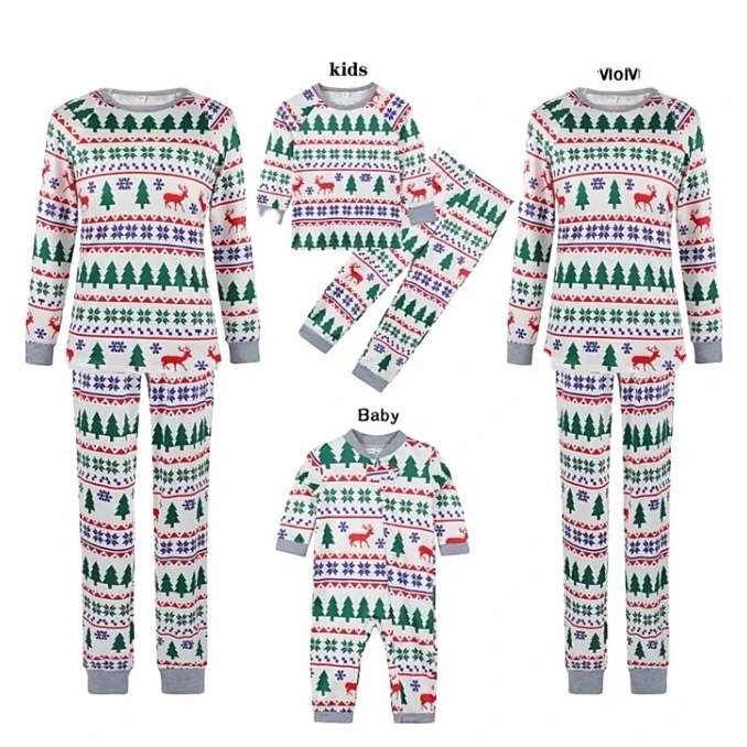 

The New Christmas pajamas Fresh and lovely Elk print Home long sleeve pajamas, 1 colors