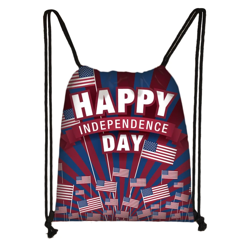 

2021 New American Independence Day Polyester Drawstring Thickening Convenient Double Shoulder Large Capacity Bag Travel Outdoor, Customized color