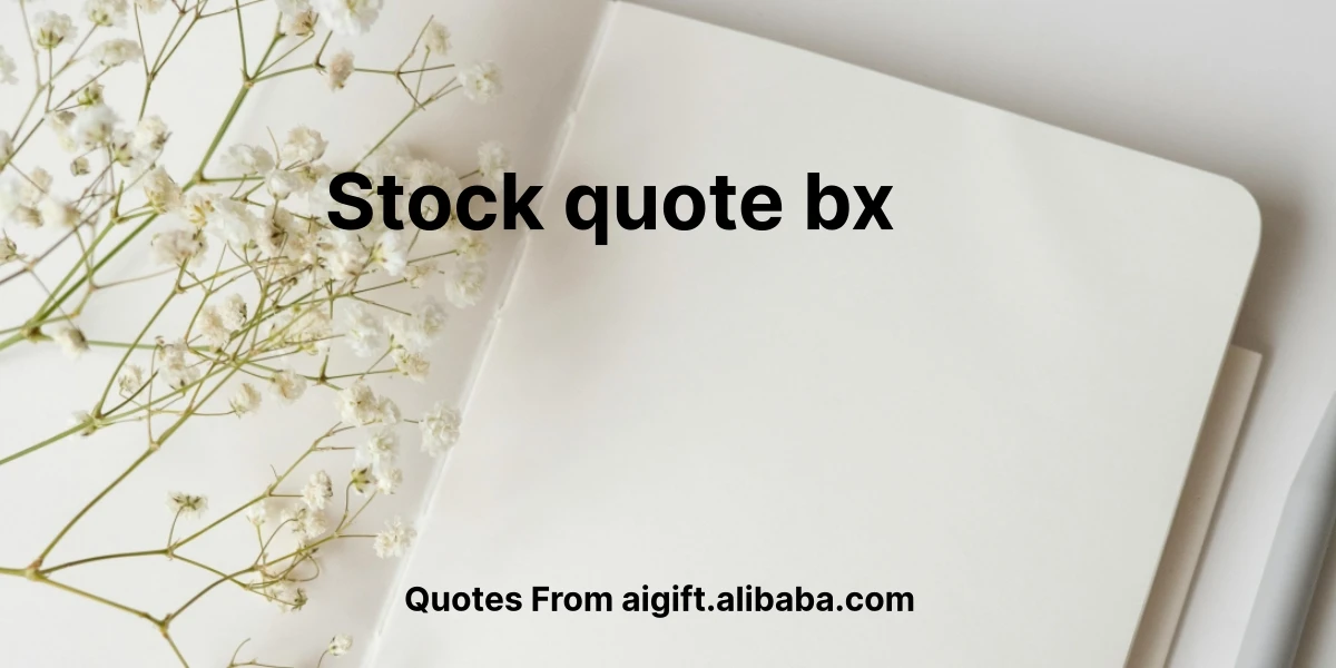 stock quote bx