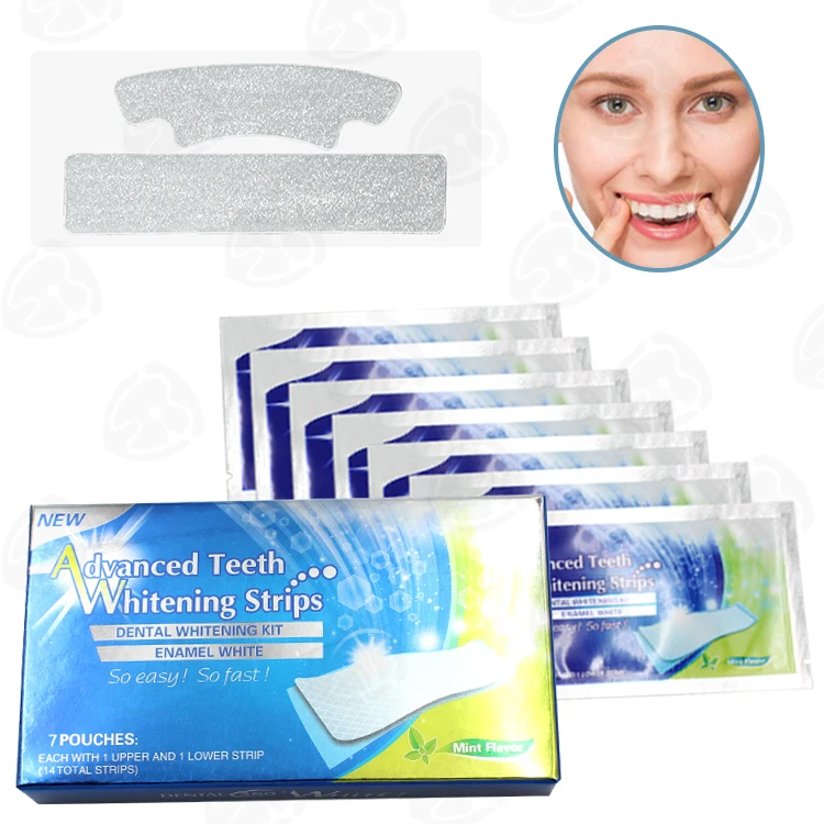 Wholesale Dental Professional Flash Private Label Logo Branded Flavor Mint Kits 3D Teeth Whitening Strips