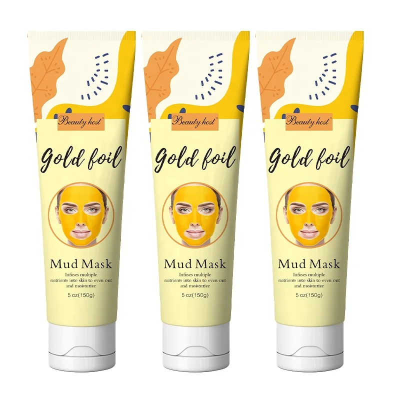 

Wholesale Private Label 24k Gold Moisturizer Facial Pore Cleanser Mud Mask Cosmetics Skin Care Face Mask