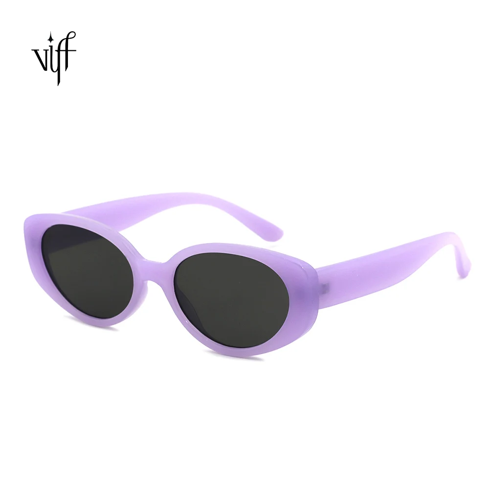 

VIFF HP20311 Multi Color Shades Custom Logo Sun Glasses River Fashion Oval Tortoiseshell Sunglasses 2021