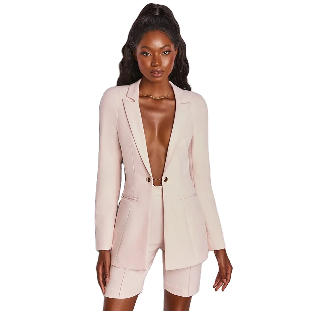 

2021 New Arrival women sexy Long Sleeve Fashion blazers womens suits & tuxedo ladies women two piece pants set