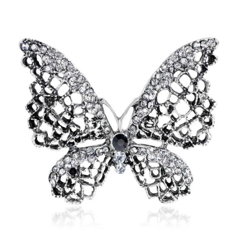 

New Arrive Gun Black Butterfly Dragonfly Brooch Vintage Animal Flower Brooch Pins Wedding Jewelry Women Jewelry Accessories