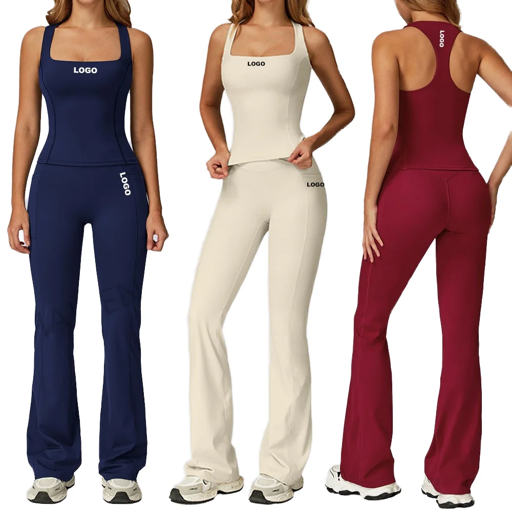 Breathable Spandex Nylon2-Piece Set Yoga Set