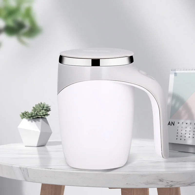 

New Arrival 2022 380ml Automatic Magnetic Self Stirring Mixing Coffee Cup Travel Stainless Steel Coffee Mug With Lid, Customized color