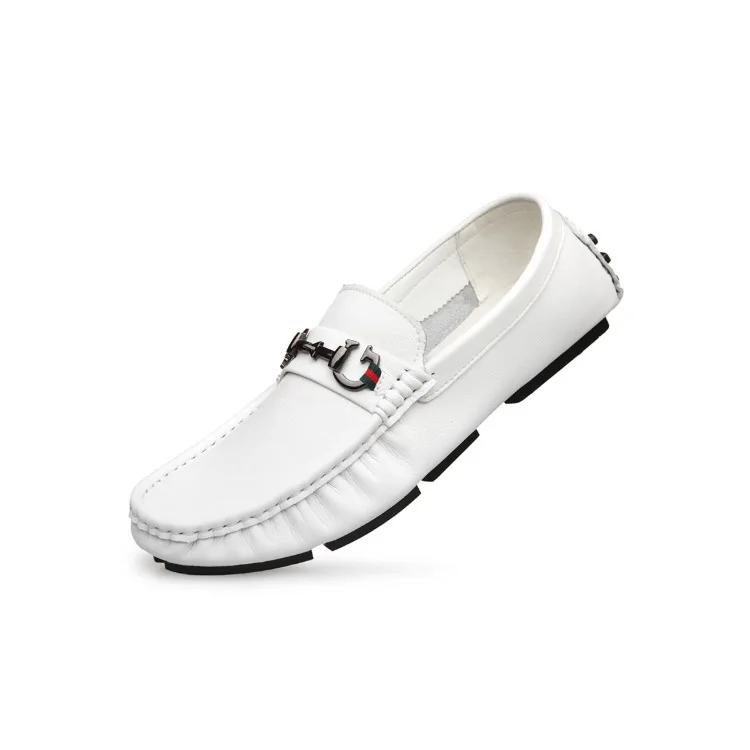 

High quality leather loafer shoes for men casual custom Oxford men white shoes sneakers for men leather, White,black