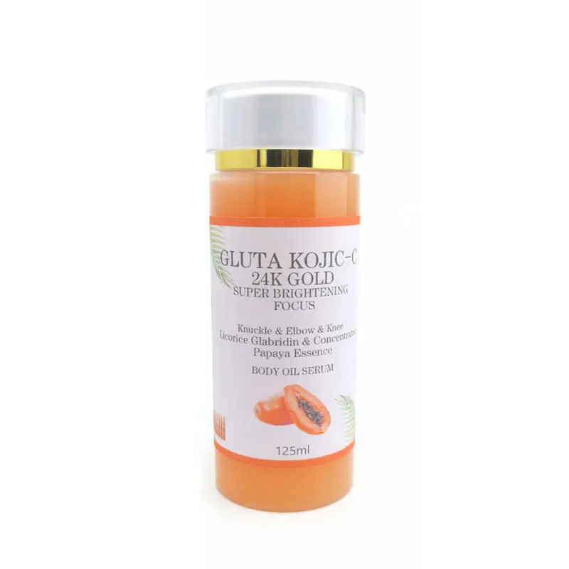 

Private label 100% pure kojic Papaya Vitamin C serum Liquid Strong Whitening body serum oil