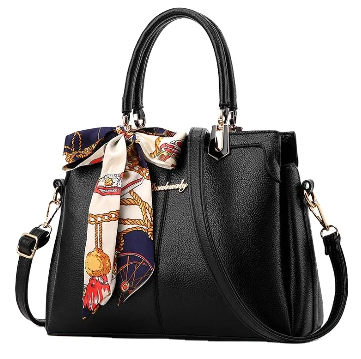 

Factory oem Europe elegance simple casual ladies shopper tote bag pu leather handbag for women, Customizable