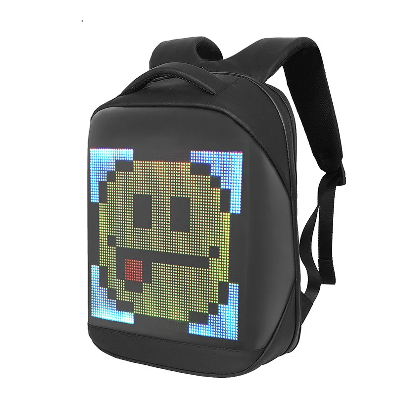 

DIY WIFI Programmable led backpack with big screen display for advertising, Black