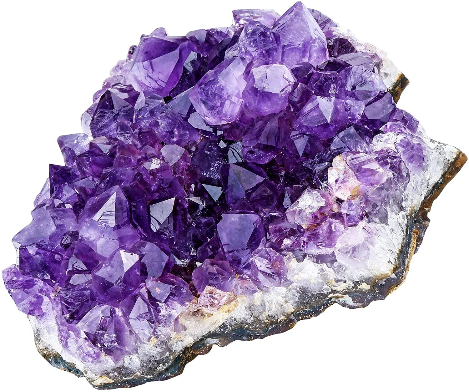 

Uruguay Natural Raw Amethyst Geode Healng Crystals Stone Rock Crystal Cluster Druzy Gemstone Specimen for Witchcraft, Purple