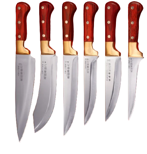 

2021 New design 6pcs Kitchen Knife Set with Stainless-Steel Blades and Colour Wood Kitchen Accessories Knife Set