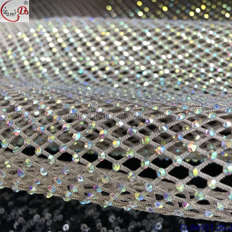 

Wholesale Diamond Mesh Wrap Roll Sparkle Rhinestone Ribbon Banding Crystals Rhinestone fabric For Popular design, As picture