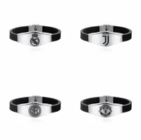 

Football sports bracelets Champions League Premier League La Liga Bundesliga Club Barcelona Real Madrid stainless steel bracelet